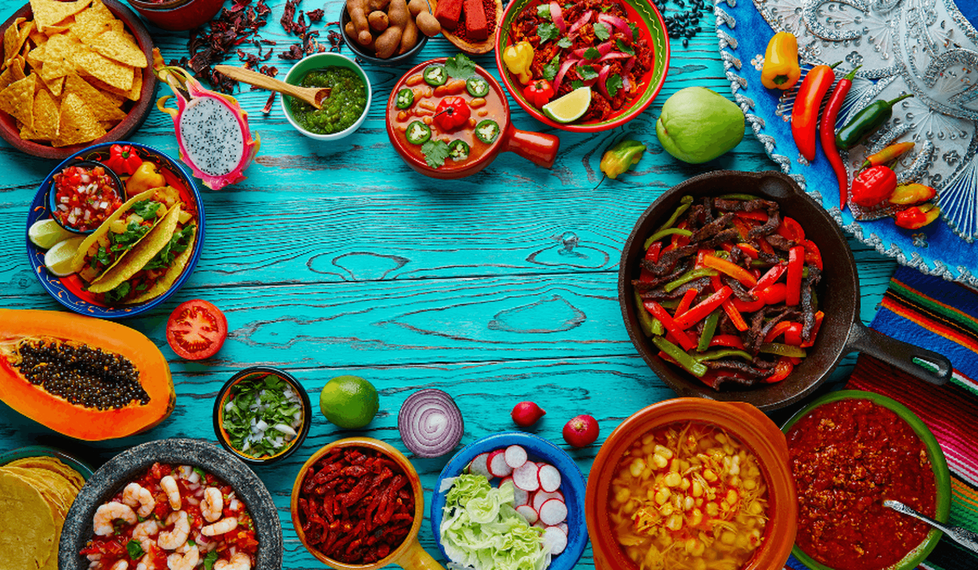 Leitfaden für die mexikanische Speisekarte